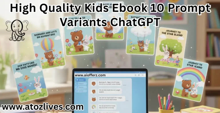 High Quality Kids Ebook 10 Prompt Variants ChatGPT
