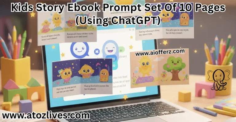 Kids Story Ebook Prompt Set Of 10 Pages (Using ChatGPT)