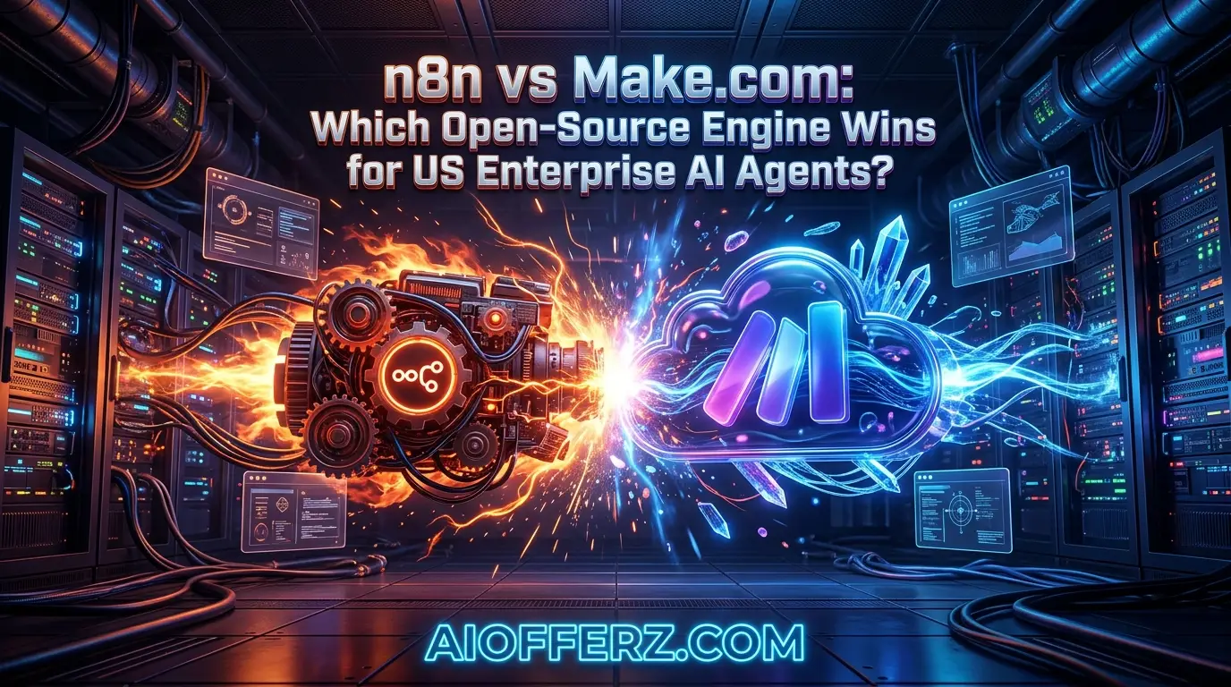 You are currently viewing n8n vs Make.com: Which Open-Source Engine Wins for US Enterprise AI Agents?
