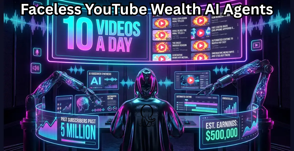 You are currently viewing Faceless YouTube Wealth: Using Agentic AI to Script, Edit and Voice 10 Viral Videos a Day
