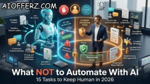 Read more about the article What Not to Automate With AI: 15 Tasks U.S. Small Businesses Should Keep Human in 2026