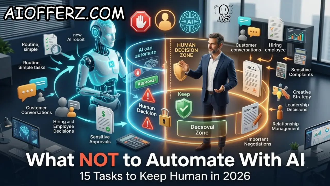 You are currently viewing What Not to Automate With AI: 15 Tasks U.S. Small Businesses Should Keep Human in 2026